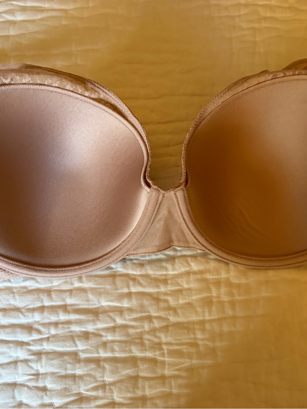 Natori Lace T-Shirt Bra Pair in Light Blue and Nude - Picture 5 of 12